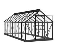 vidaXL Serre Anthracite 155x395,5x191 cm Aluminium et verre