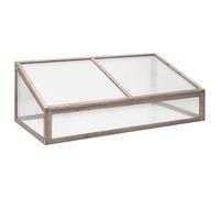 vidaXL Serre grise 110 x 58,5 x 39 cm Bois de sapin