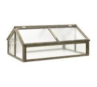 vidaXL Serre Gris 114x80x50 cm Bois de sapin