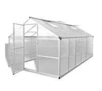 vidaXL Serre renforcée en aluminium avec cadre de base 9,025 m² 41320