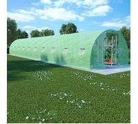 vidaXL Serre Tente Abri Plantes Serre à Fleurs Serre à Plantes Serre de Jardin Serre d'Extérieur 45 m² Vert 15x3x2 m 48156