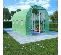 vidaXL Serre de jardin (tente) 48164 – 6,86 m², vert, tissu PE