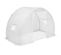 vidaXL Serre Tente Abri Plantes Serre à Fleurs Serre à Plantes Légumes Serre de Jardin Extérieur Cour Arrière Acier 4,5m² 300x150x200 cm Blanc