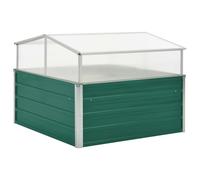 Vidaxl Serre Vert 100x100x77 Cm Acier Galvanisé Vert