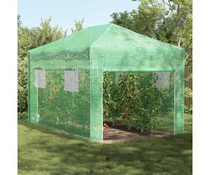 Vidaxl Serre Walk-In Avec Cadre Pop-Up Vert 430x290x315 Cm Acier