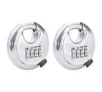 vidaXL Serrures Discus avec Clés 2 pcs Argent 7 x 2.3 x 7 cm, Design de Bureau, agencements circulaires, Styles transitionnels, matériaux durables pour des espaces de Travail Modernes et Fonctionnels