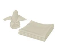 vidaXL Serviettes de table – Lot de 10 – Crème – 50 x 50 cm