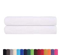 vidaXL Serviettes 2 pcs Blanc 100x200 cm 360 g/m² 100% Coton, Serviette de Plage, Serviette d'invité, Grande Serviette de Plage, Serviette de Bain