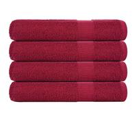 vidaXL Serviettes 4 pcs bordeaux 100x200 cm 360 g/m² 100% coton, serviette de plage, serviette d'invité, grande serviette de 136747