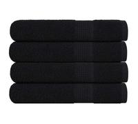 vidaXL Serviettes 4 pcs noir 100x200 cm 360 g/m² 100% coton, serviette de plage, serviette d'invité, grande serviette de 136963
