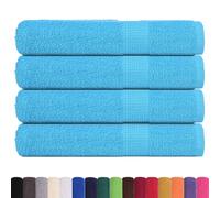 vidaXL Serviettes 4 pcs Turquoise 100x200 cm 360 g/m² 100% Coton, Serviette de Plage, Serviette d'invité, Grande Serviette de Plage, Serviette de Bain