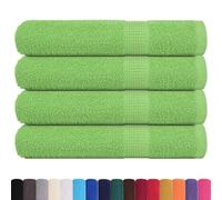 vidaXL Serviettes 4 pcs Vert Pomme 100x200 cm 360 g/m² 100% Coton, Serviette de Plage, Serviette d'invité, Grande Serviette de Plage