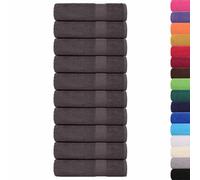vidaXL Serviettes de Bain 10 pcs Anthracite 100x150 cm 100% Coton, Serviette, Ensemble de Serviettes de Bain, Serviette d'hôtel, Serviette de Douche