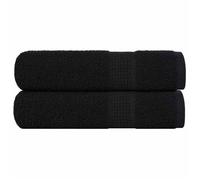 vidaXL Serviettes de bain 2 pcs noir 100x150 cm 360 g/m² 100% coton, serviette, ensemble de serviettes de bain, serviette 136956