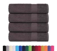 vidaXL Serviettes de Bain 4 pcs Anthracite 100x150 cm 100% Coton, Serviette, Ensemble de Serviettes de Bain, Serviette d'hôtel, Serviette de Douche