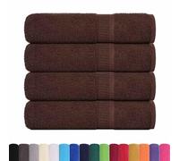 vidaXL Serviettes de Bain 4 pcs Marron 100x150 cm 360 g/m² 100% Coton, Serviette, Ensemble de Serviettes de Bain, Serviette d'hôtel