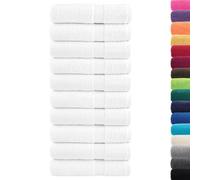 vidaXL Serviettes de Bain de Qualité Supérieure 10 pcs, Serviettes de Douche, Draps de Bain, Serviettes d'Invité de Toilette, Blanc 600g/m²