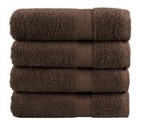 Vidaxl Serviettes De Bain De Qualité Supérieure Solund 4 Pcs Marron