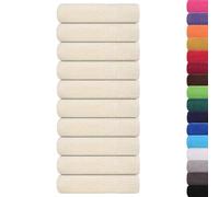 vidaXL Serviettes de bain 10 pièces crème 100x150 cm 360 g/m² 100% coton