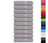 vidaXL Serviettes de bain 10 pièces Gris 100x150 cm 360 g/m² 100% coton