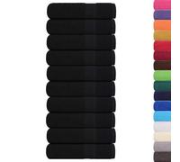 vidaXL Serviettes de bain Ensemble 10 pcs Noir 100x150 cm 360 g/m² 100% coton