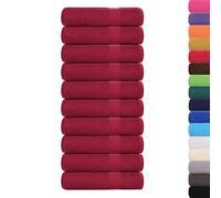 vidaXL Serviettes de Bain FROGN 10pcs Bordeaux 100x150cm 360 g/m² 100% Coton, Serviette, Ensemble de Serviettes de Bain, Serviette d'hôtel