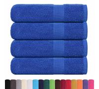 vidaXL Serviettes de Bain FROGN 4 pcs Bleu 100x150 cm 360 g/m² 100% Coton, Serviette, Ensemble de Serviettes de Bain, Serviette d'hôtel, Serviette de Douche
