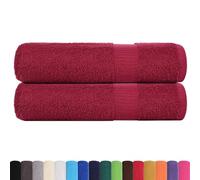 vidaXL Serviettes de Douche 2 pcs Bordeaux 70x140cm 360g/m² 100% Coton, Serviette, Ensemble de Serviettes de Bain, Serviette d'hôtel