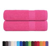 vidaXL Serviettes de Douche 2 pcs Rose 70x140 cm 360 g/m² 100% Coton, Serviette, Ensemble de Serviettes de Bain, Serviette d'hôtel, Serviette de Bain