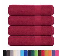 vidaXL Serviettes de Douche 4 pcs Bordeaux 70x140cm 360g/m² 100% Coton, Serviette, Ensemble de Serviettes de Bain, Serviette d'hôtel