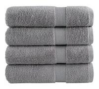 vidaXL Serviettes de Douche de Qualité Supérieure 4 pcs, Draps de Bain, Serviettes d'Invité, Serviettes de Salle de Bain 137309 Gris