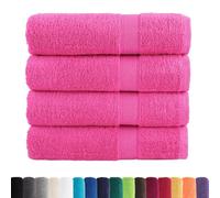 vidaXL Serviettes de Douche de Qualité Supérieure 4 pcs, Draps de Bain, Serviettes d'Invité, Serviettes de Salle de Bain Toilette, Rose 600g/m²