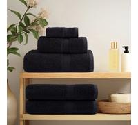 vidaXL Serviettes de douche premium 'SOLUND'25 pcs Noires 70x140 cm 550 gsm