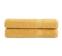 vidaXL Serviettes de Qualité Supérieure 2 pcs, Serviettes de Douche, Draps de Bain, Serviettes d'Invité de Salle de Bain, 137293 Jaune