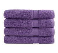 Serviettes d'invité de Qualité Supérieure Essuie-mains 4 pcs Violet vidaXL