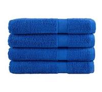 vidaXL Serviettes de Qualité Supérieure 4 pcs, Serviettes de Douche, Draps de Bain, Serviettes d'Invité de Salle de Bain, Bleu 600g/m²