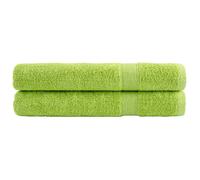 vidaXL Serviettes de Qualité Supérieure 2 pcs, Serviettes de Douche, Draps de Bain, Serviettes d'Invité de Toilette, Vert Pomme 600g/m²
