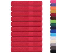 vidaXL Serviettes de sauna – Lot de 10 – 80x200 cm, 360 g/m², 100% coton – Rouge