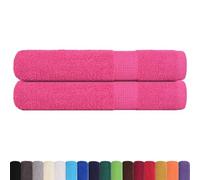 vidaXL Serviettes de Sauna 2 pcs Rose 80x200 cm 360 g/m² 100% Coton, Serviette, Serviette de Bain, Serviette en Coton