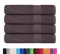 vidaXL Serviettes de Sauna 4 pcs Anthracite 80x200 cm 100% Coton, Serviette, Serviette de Bain, Serviette en Coton