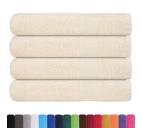 vidaXL Serviettes de Sauna 4 pcs crème 80x200 cm 360 g/m² 100% Coton, Serviette, Serviette de Bain, Serviette en Coton