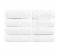 vidaXL Serviettes de Sauna de Qualité Supérieure 4 pcs, Paréos de Sauna, Draps de Bain, Serviettes de Douche Salle de Bain Toilette, Blanc 600g/m²