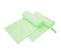 vidaXL Serviettes de Sport 2 pcs Vert 200 x 100 cm, Serviettes de Jardin Modernes, légères, absorbantes, séchage Rapide, compactes, lavables en Machine