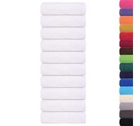 vidaXL Serviettes de Visage 10 pcs Blanc 30x30 cm 360 g/m² 100% Coton, Serviette, torchon, torchon à Vaisselle, Serviette de Bain