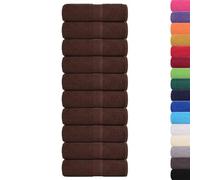 vidaXL Serviettes de Toilette 10 pièces FROGN Marron 30 x 30 cm 100% Coton