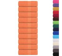 vidaXL Serviettes de Toilette 10 pièces FROGN Orange 30 x 30 cm 100% Coton