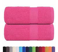 vidaXL Serviettes de Toilette 2 pièces FROGN Rose 30 x 30 cm 100% Coton