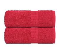 vidaXL Serviettes de visage FROGN 2 pièces 30 x 30 cm 100% coton Rouge