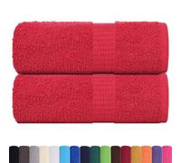 vidaXL Serviettes de Toilette 2 pièces FROGN Rouge 30 x 30 cm 100% Coton