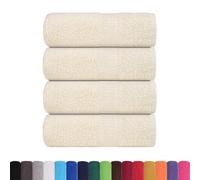 vidaXL Serviettes de Visage 4 pcs crème 30x30 cm 360 g/m² 100% Coton, Serviette, torchon, torchon à Vaisselle, Serviette de Bain